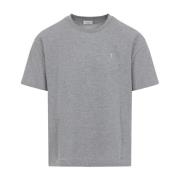 Saint Laurent Cotton Tee Gray, Herr