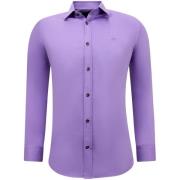 Gentile Bellini Snygg Formell Satängskjorta För Män Slim Fit Purple, H...