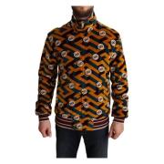 Dolce & Gabbana Frgglad Full Zip Trja Italiensk Stil Multicolor, Herr