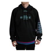 Dolce & Gabbana Elegant Grafisk Hoodie Black, Herr