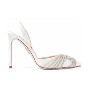 Aquazzura Vita Slingback Pumps White, Dam