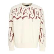 Disclaimer Logo Crewneck Sweatshirt Vit/Bourdeaux Beige, Herr