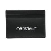 Off White Svarta Plånböcker Stilrent Minimalistiskt Design Black, Herr