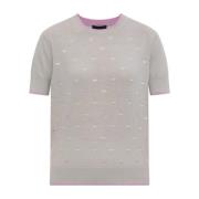 Emporio Armani Top med monogram Gray, Dam