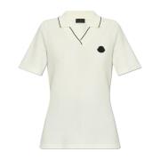 Moncler Polo med logotyp Beige, Dam