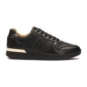 Kazar Svarta lädersneakers Black, Dam