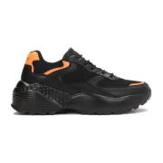 Kazar Avantgarde sneakers med orange insatser Black, Dam