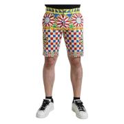 Dolce & Gabbana Färgglada Carretto Print Bermuda Shorts Multicolor, He...