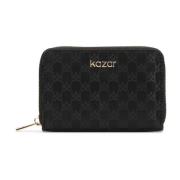 Kazar Liten monogramtyg plånbok Black, Dam