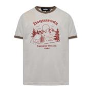 Dsquared2 T-shirt med logotyp Gray, Herr