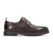 Kazar Herrskor av läder med brogue dekoration Brown, Herr