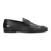 Kazar Svarta slip-on fritidsskor i kornläder Black, Herr