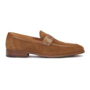 Kazar Bruna loafers i mocka med perforeringar Brown, Herr