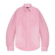 Balenciaga Skjorta med logotyp Pink, Dam