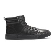 Kazar Minimalistiska Svarta Lädersneakers Black, Herr