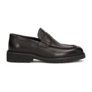 Kazar Studio Herr loafers i naturläder i svart färg Black, Herr