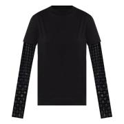 Givenchy Overlapped T-shirt Black, Dam