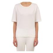 Le Tricot Perugia Vit T-shirt White, Dam