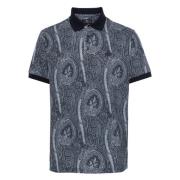 Etro Roma Polo Shirt Blue, Herr