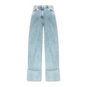 Lanvin Jeans med upprullade ben i rak passform Blue, Dam