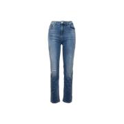 Liu Jo Dam Jeans med Dragkedja och Knapp Blue, Dam