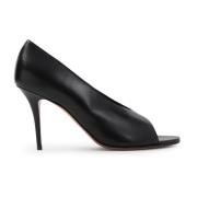 Amina Muaddi Svart Läder Eleganta Pumps Black, Dam