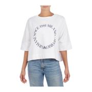 Emporio Armani Rund hals Casual Sweatshirt White, Dam