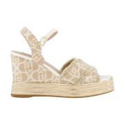 Liu Jo Flat Sandals Beige, Dam