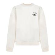 Maison Kitsuné Vit Sweatshirt Aw24 Beige, Herr