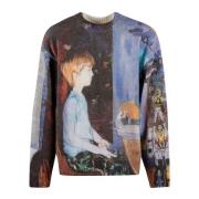 JW Anderson Stilren Tryckt Jumper Multicolor, Herr