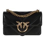 PINKO Svart Crossbody Väska med Chevron Design Black, Dam