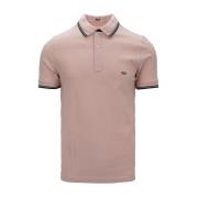 Fay Herr Button Polo Skjorta Pink, Herr