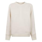 Max Mara Mjuk bomull boxy sweatshirt med kimono ärmar Beige, Dam