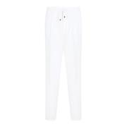 Brunello Cucinelli Vita Linne Bomullsbyxor White, Herr