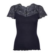 Rosemunde Elegant Spetstopp Navy Blue, Dam