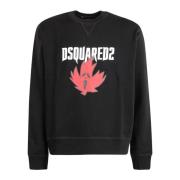 Dsquared2 Casual Sweatshirt för vardagsbruk Black, Herr