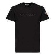 Moncler Svarta Bomull T-shirts och Polos Black, Dam