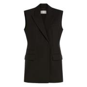 Sportmax Svart Pegli Stilfull Modernt Damklänning Black, Dam