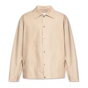 Jil Sander Jacka med logotyp Beige, Herr