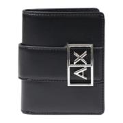 Armani Exchange Liten plånbok med ASV-logotyp Black, Dam