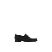 Salvatore Ferragamo Eleganta kalvskinn loafers med blockklack Black, H...