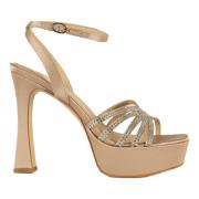 Guess High Heel Sandals Beige, Dam