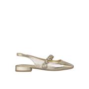 ALMA EN PENA Rhinestone Ballerinas Yellow, Dam