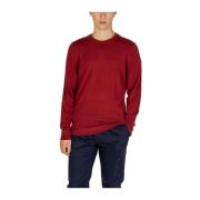 Calvin Klein Klassisk Merino Wool Crewneck Sweater Red, Herr