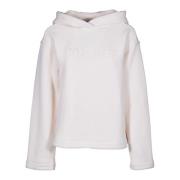 Max Mara Vit Kort Hoodie med Huva White, Dam