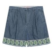 Valentino Garavani Korta Bermuda Shorts för Män Blue, Herr