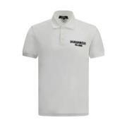 Dsquared2 Klassisk Bomullspolo Tenniströja White, Herr