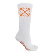 Off White Strumpor med logotyp White, Dam