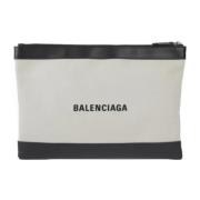 Balenciaga Vintage Pre-owned Laeder kuvertvskor Beige, Dam