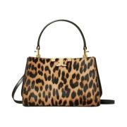 Tory Burch Leopardmönstrad Miniväska Brown, Dam